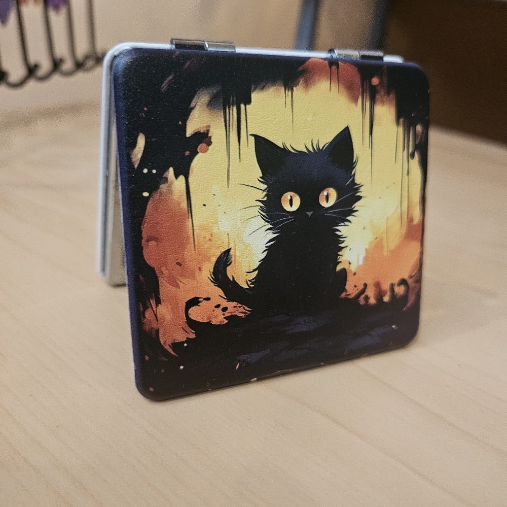Black Cat Compact Mirror 🐈‍⬛️💕